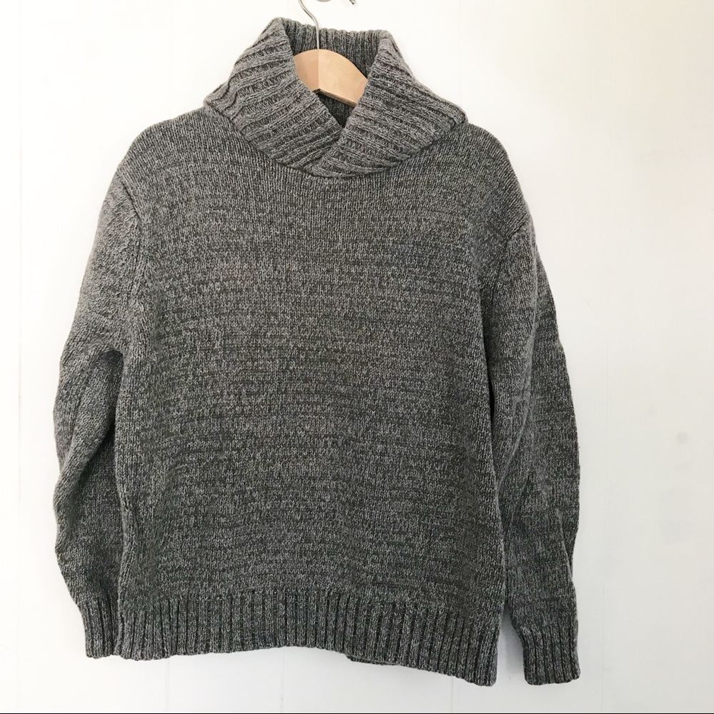 Cherokee | Gray Marled Shawl Collar Sweater